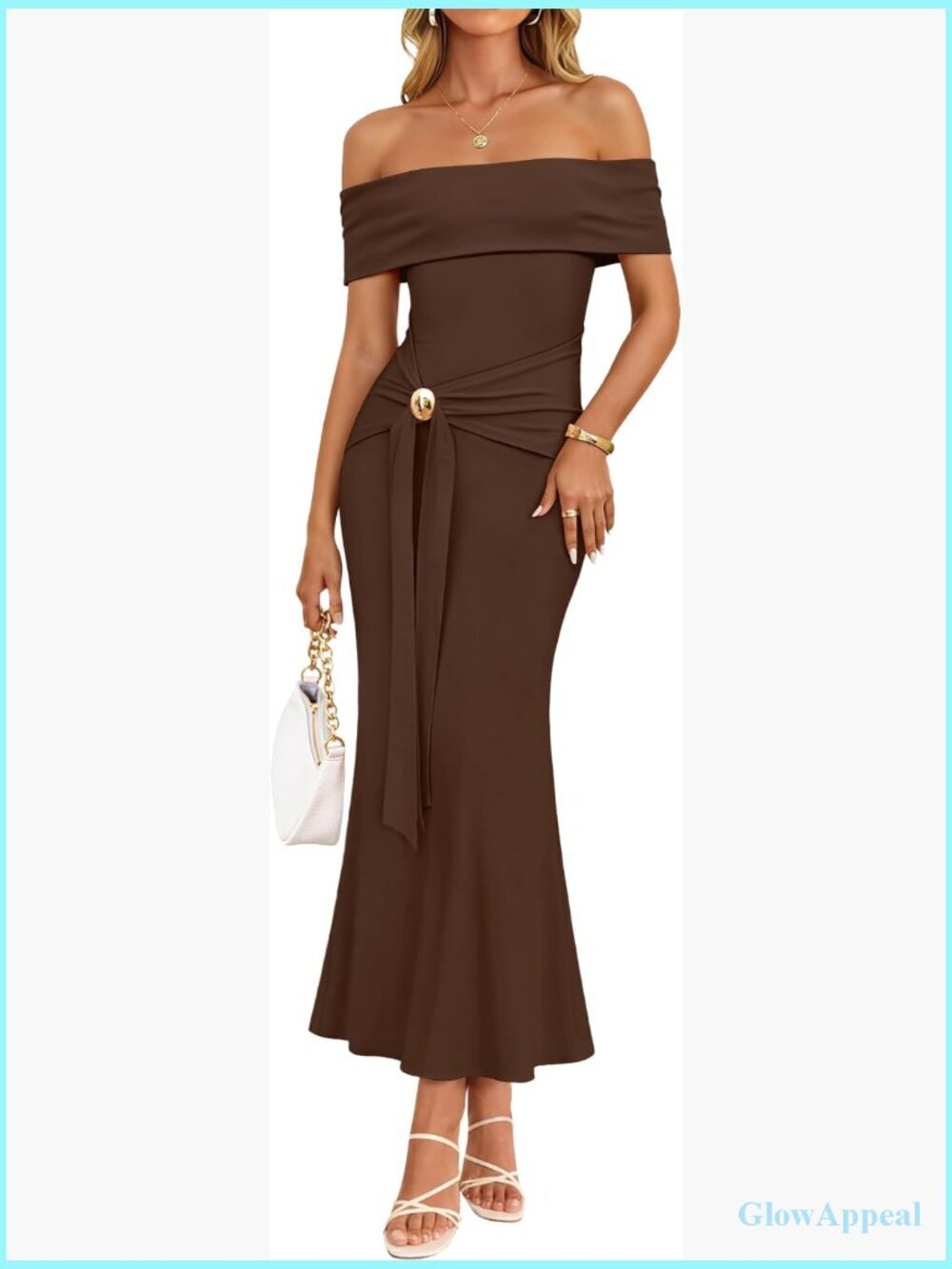 Off Shoulder Bodycon Maxi Dress Formal Cocktail Party Long
